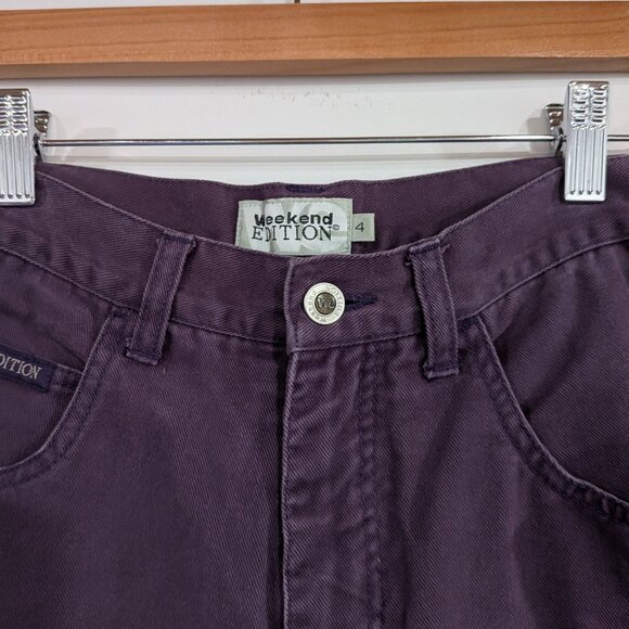 Weekend Edition Mom Jeans Purple VINTAGE Size 4 - Picture 3 of 6